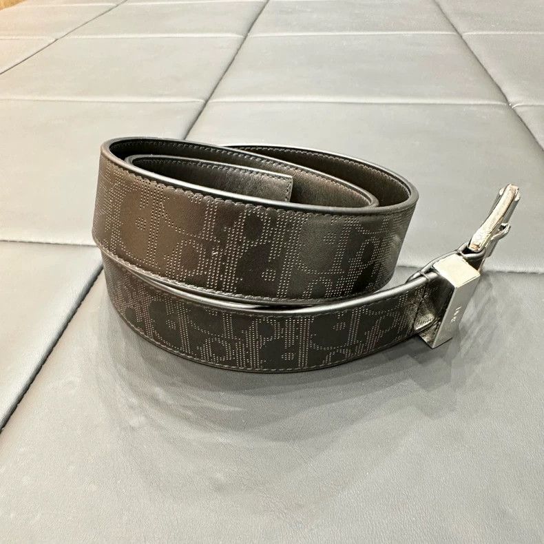 Dior Dior Black Logo Print Buckle Waist Belt Size ONE SIZE - 2 Thumbnail