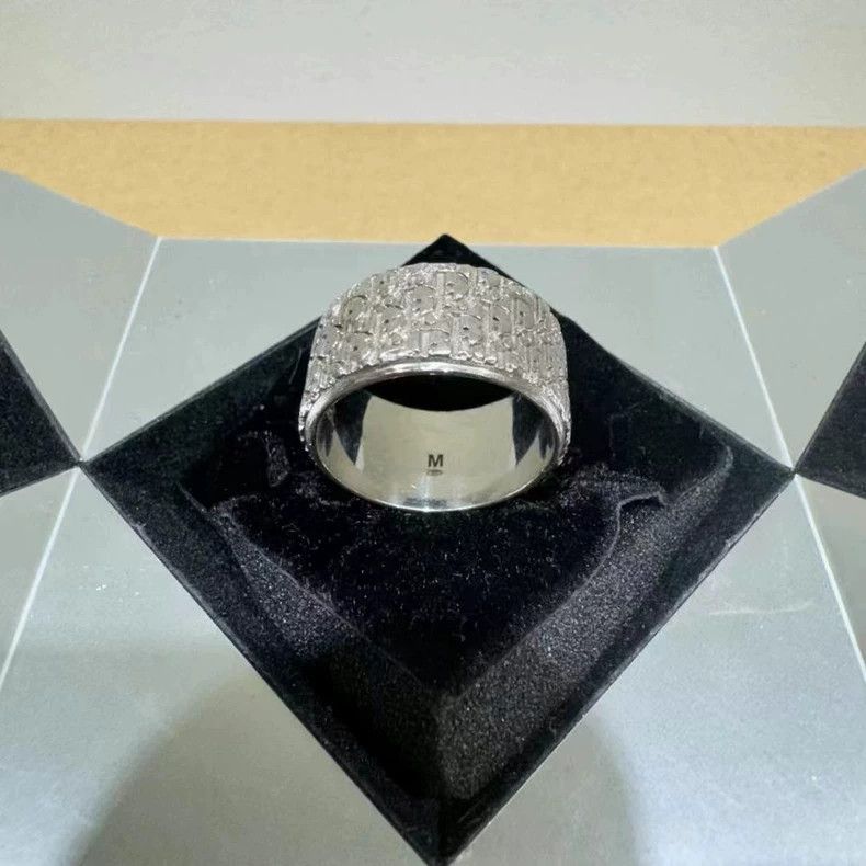 Dior Dior Logo Silver Ring in Size M Size ONE SIZE - 3 Thumbnail