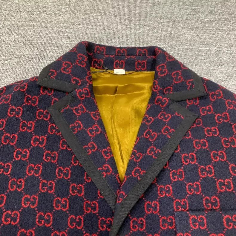 Gucci Gucci Double G Printed Blazer Coat Size US L / EU 52-54 / 3 - 4 Thumbnail