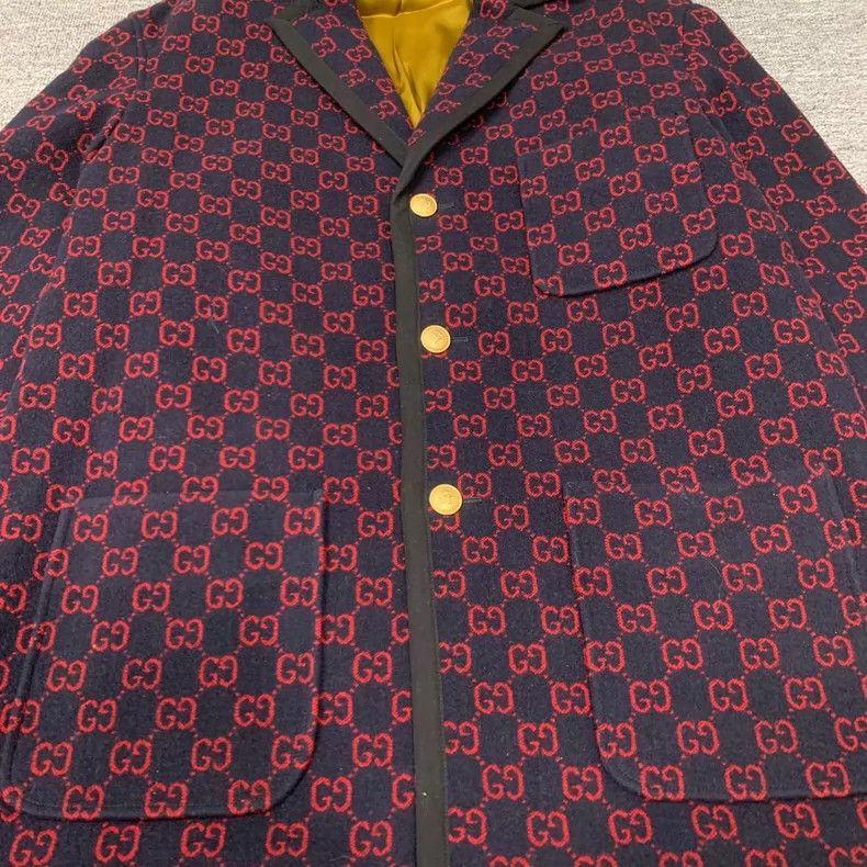 Gucci Gucci Double G Printed Blazer Coat Size US L / EU 52-54 / 3 - 3 Thumbnail