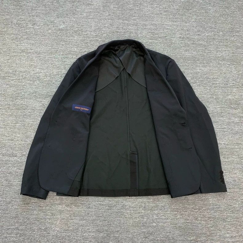 Louis Vuitton Black Embroidered Logo Suit Jacket Size US XXL / EU 58 / 5 - 7 Thumbnail