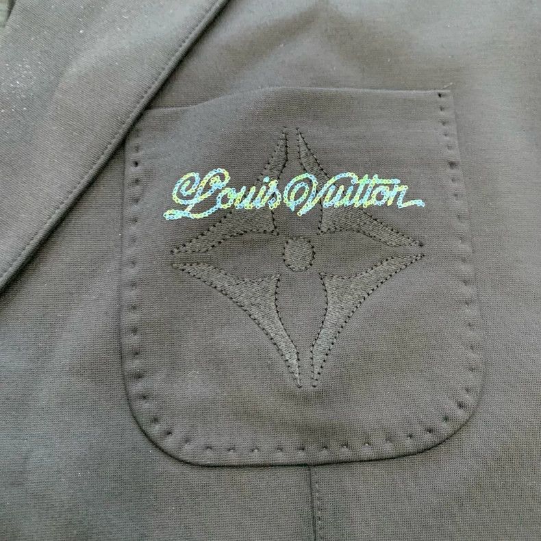 Louis Vuitton Black Embroidered Logo Suit Jacket Size US XXL / EU 58 / 5 - 8 Thumbnail