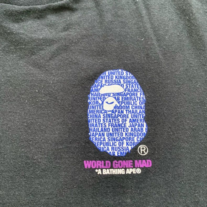 Bape Bape Black Short Sleeve T-Shirt Size L Size US L / EU 52-54 / 3 - 7 Thumbnail
