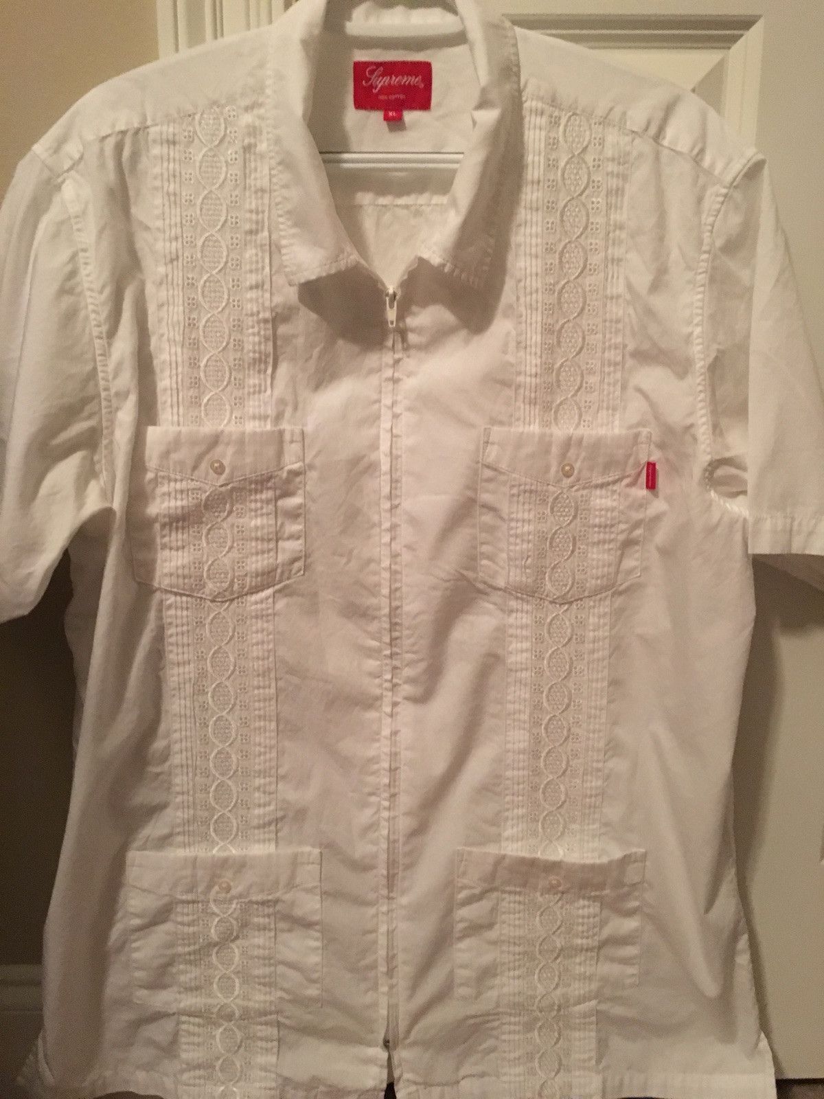 Supreme Zip Front Guayabera Shirt Grailed