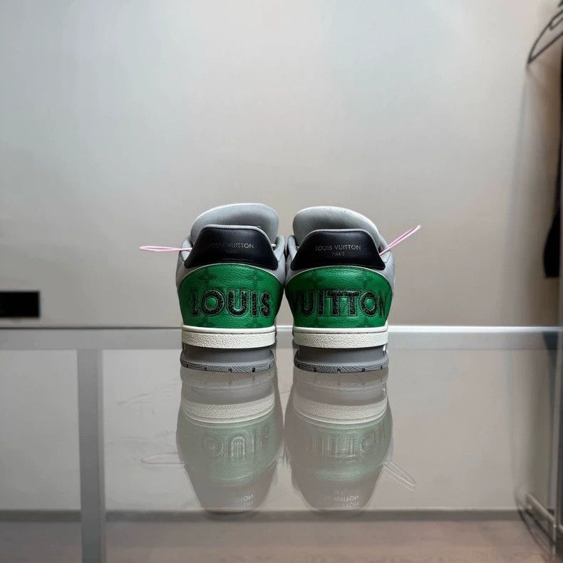 Louis Vuitton Louis Vuitton Lv Trainer Black Green Sneakers Size US 8 / EU 41 - 5 Thumbnail