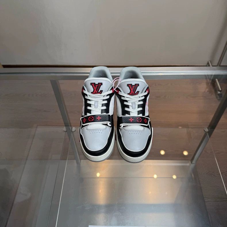 Louis Vuitton Louis Vuitton LV Trainer Black Red Sneakers Size US 8 / EU 41 - 6 Thumbnail