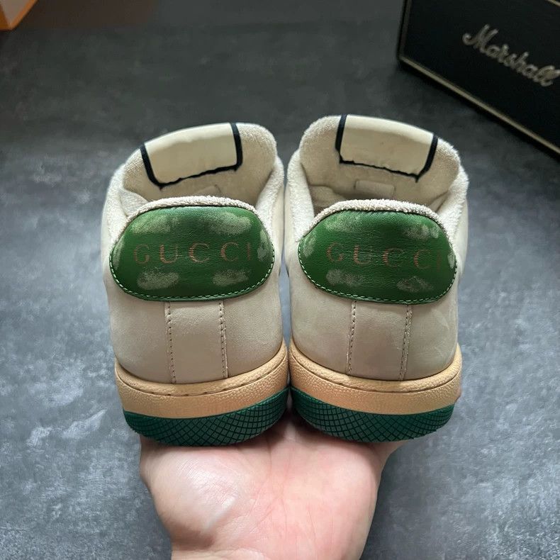 Gucci Distressed Enamel Sneakers Size 8