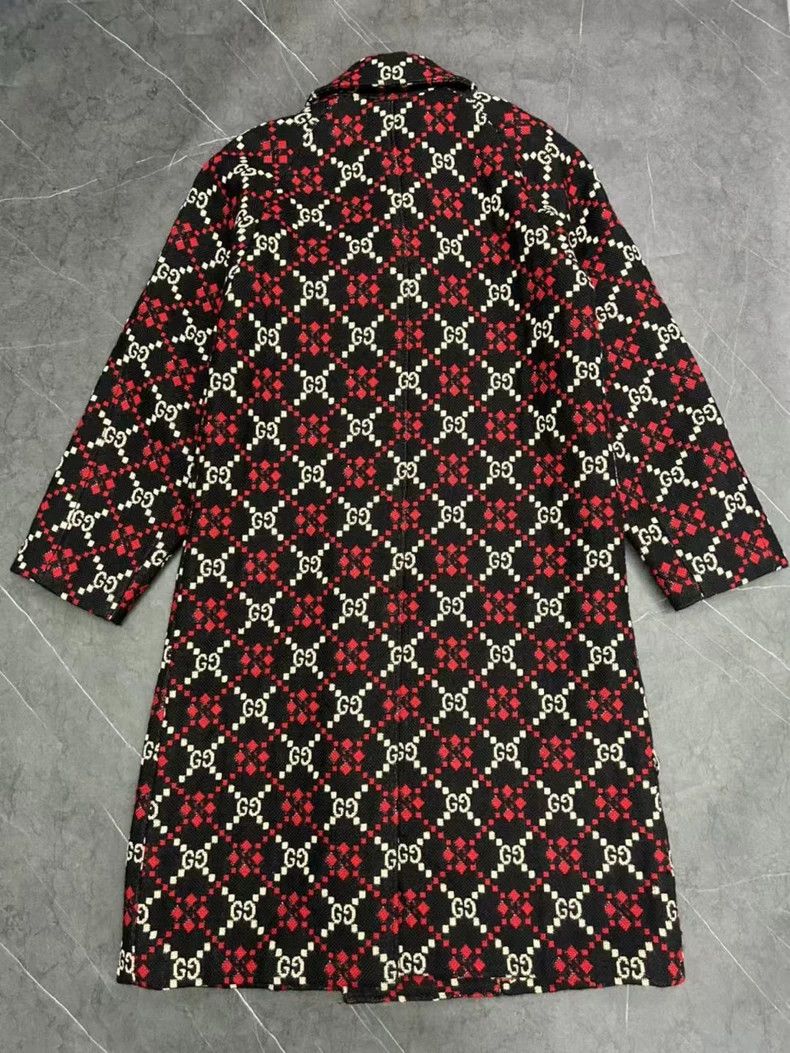 Gucci GUCCI Logo Coat 100% Wool Size 50 Size US M / EU 48-50 / 2 - 2 Thumbnail