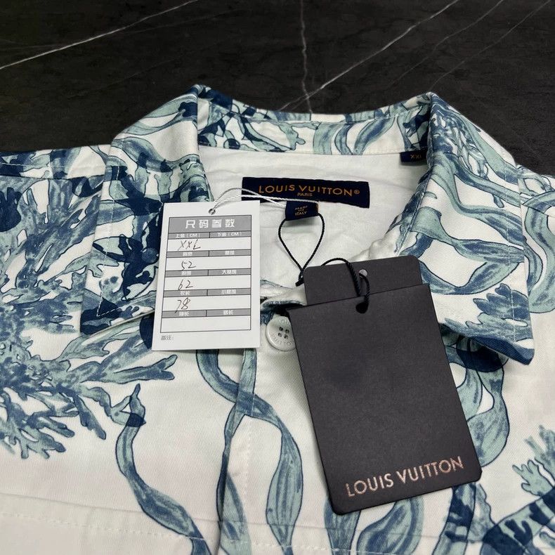Louis Vuitton Louis Vuitton Coral Print Button-Up Shirt Size US XXL / EU 58 / 5 - 5 Thumbnail