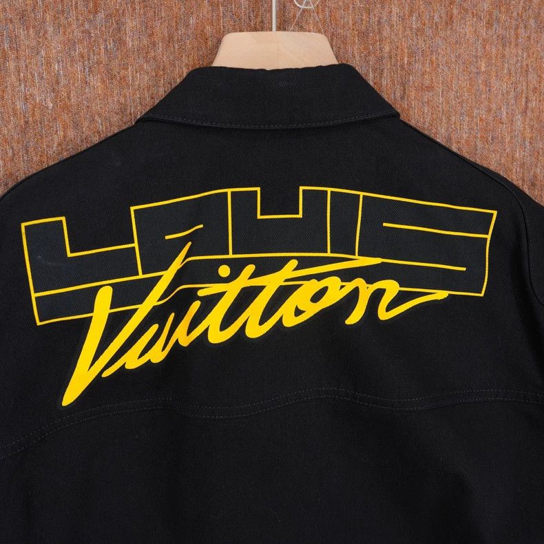 Louis Vuitton LOUIS VUITTON Black and White Denim Jacket Size US L / EU 52-54 / 3 - 3 Thumbnail
