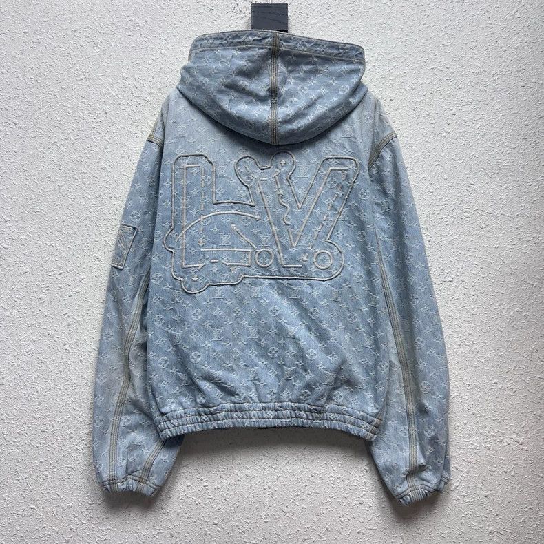 Louis Vuitton LV Louis Vuitton NBA Hooded Denim Jacket Size US L / EU 52-54 / 3 - 2 Thumbnail
