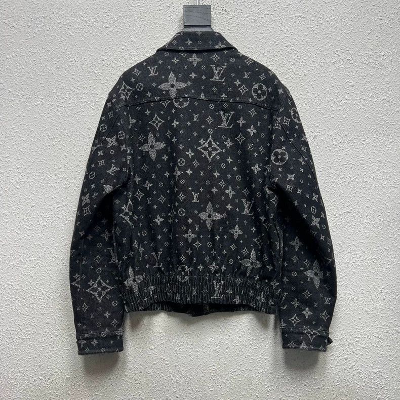 Louis Vuitton Louis Vuitton Black Printed Denim Jacket Size US L / EU 52-54 / 3 - 2 Thumbnail