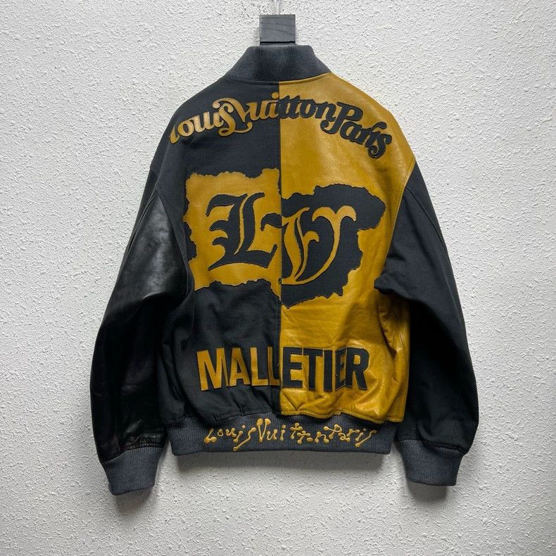 Louis Vuitton Louis Vuitton FW23 Black Yellow Baseball Jacket Size US L / EU 52-54 / 3 - 2 Thumbnail