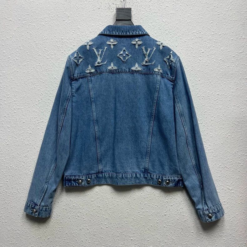 Louis Vuitton Louis Vuitton Distressed Denim Jacket for Spring Size US L / EU 52-54 / 3 - 2 Thumbnail