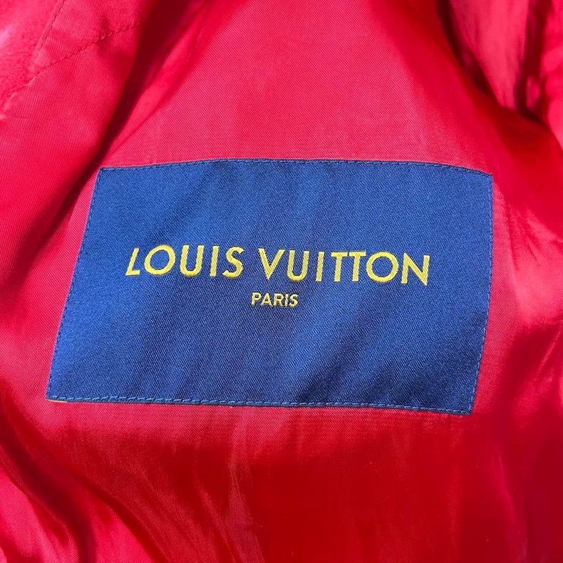 Louis Vuitton Louis Vuitton Red Baseball Jacket with Diamonds Size US L / EU 52-54 / 3 - 3 Thumbnail