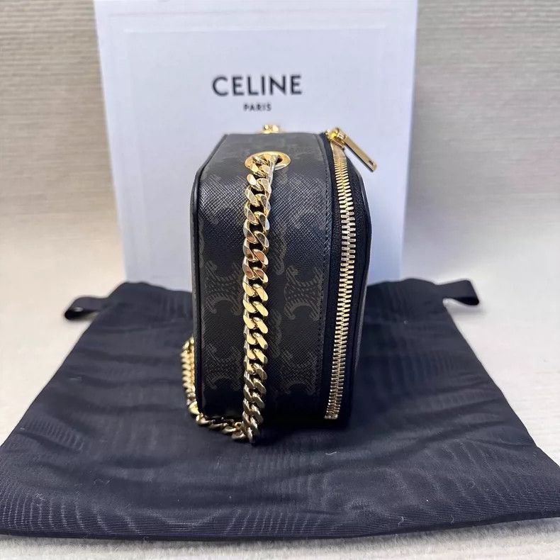 Celine CELINE Vintage Chain Box Crossbody Bag Size ONE SIZE - 3 Thumbnail