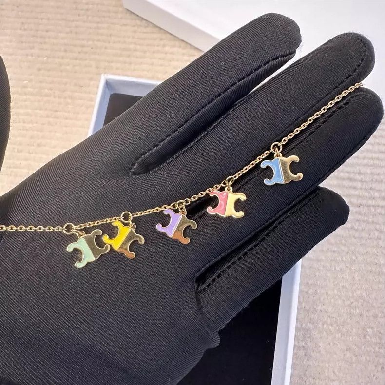 Celine CELINE Colorful Logo Necklace New Condition Size ONE SIZE - 2 Thumbnail