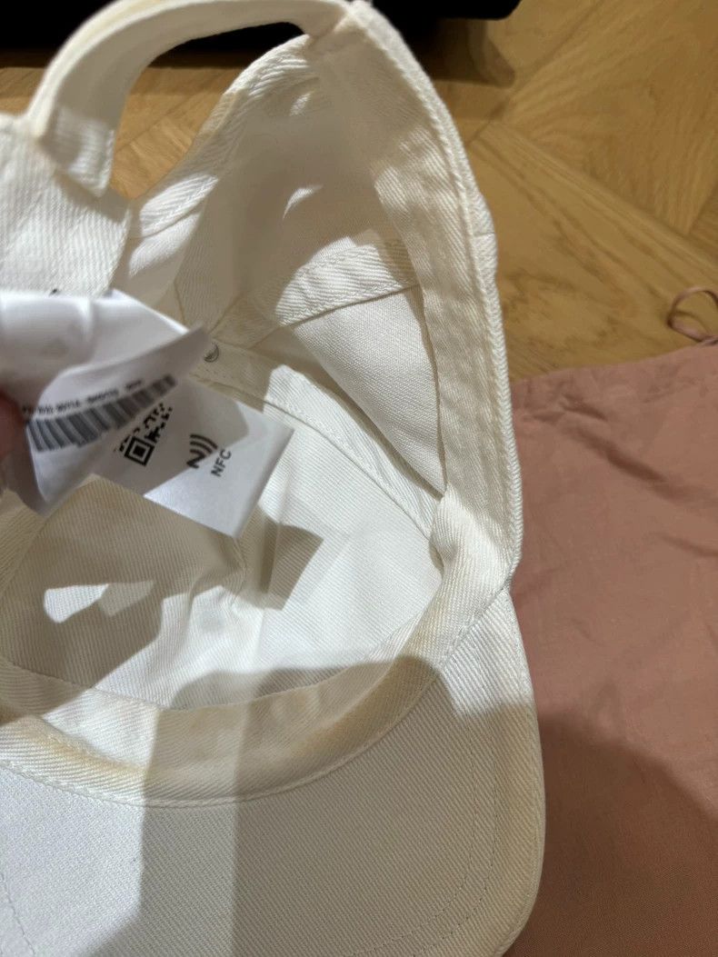 Miu Miu Miu Miu White Cap with Black Logo Size ONE SIZE - 5 Thumbnail