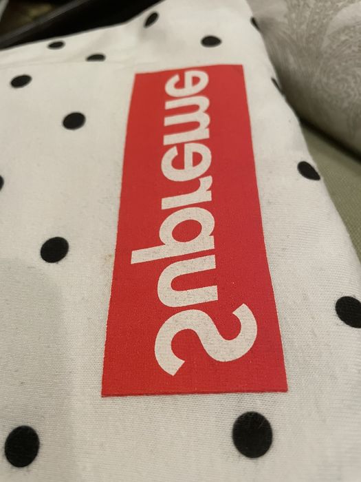 Supreme cdg box logo tee hot sale polka dot