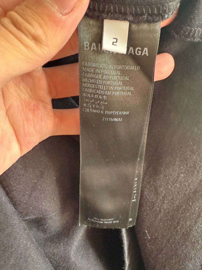 Balenciaga Balenciaga Logo Print Black Short Sleeve Tee Size US M / EU 48-50 / 2 - 4 Thumbnail