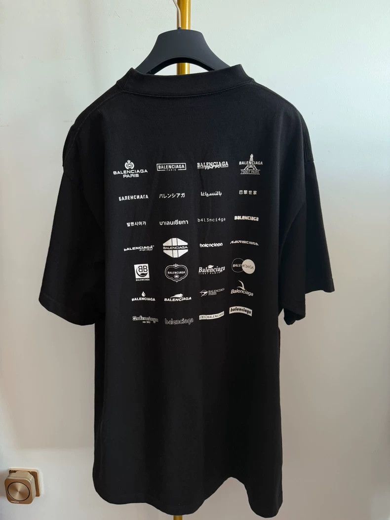 Balenciaga Balenciaga Logo Print Black Short Sleeve Tee Size US M / EU 48-50 / 2 - 2 Thumbnail