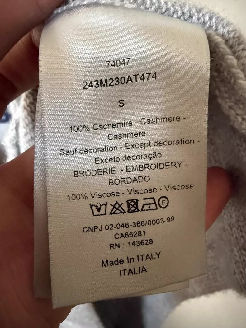 Dior Dior Gray Wool Cardigan with Tags Size US S / EU 44-46 / 1 - 4 Thumbnail