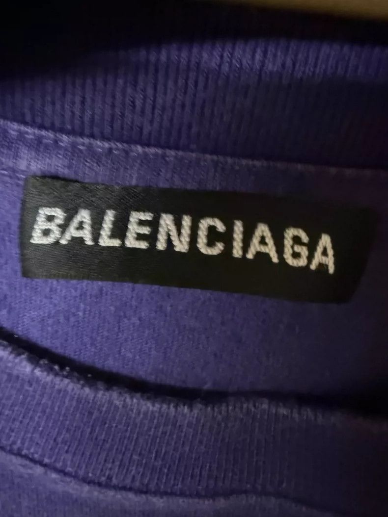 Balenciaga Balenciaga Blue Graphic Short Sleeve T-Shirt Size US XS / EU 42 / 0 - 3 Thumbnail