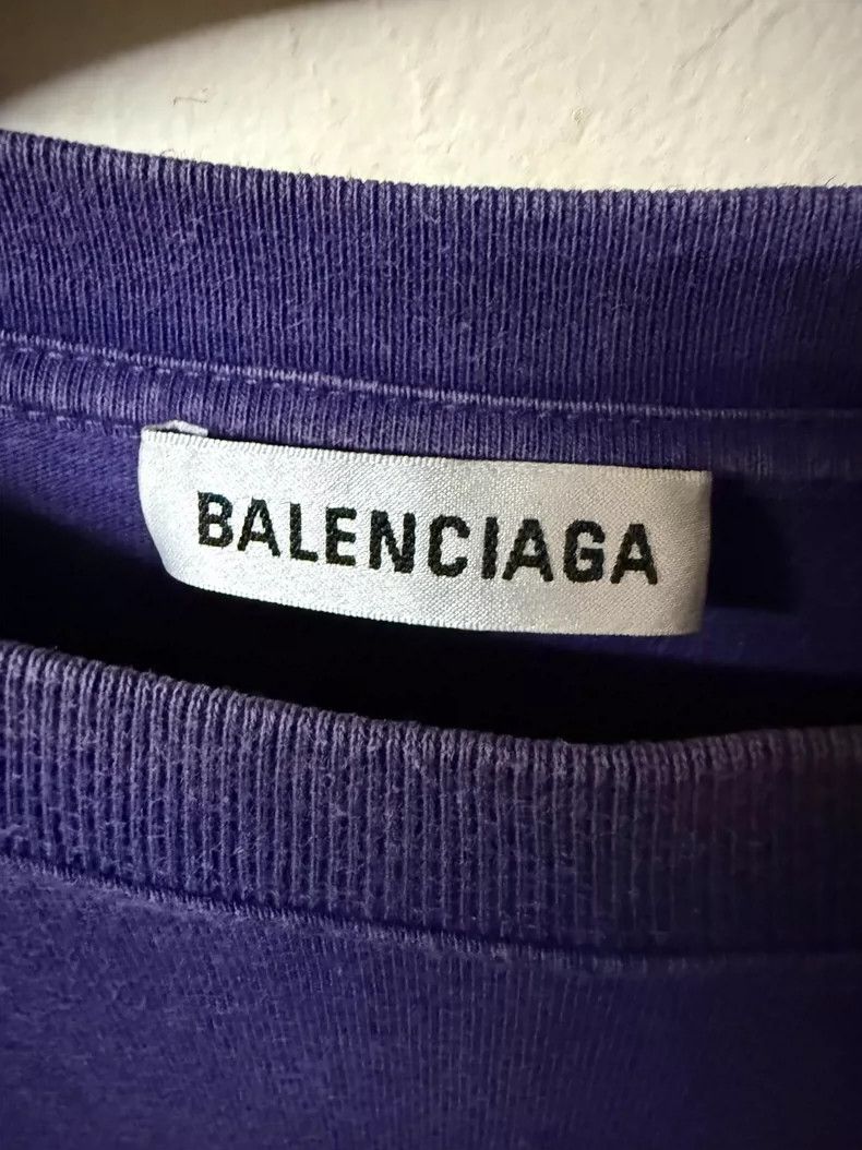 Balenciaga Balenciaga Blue Printed Short Sleeve T-shirt Size US S / EU 44-46 / 1 - 3 Thumbnail