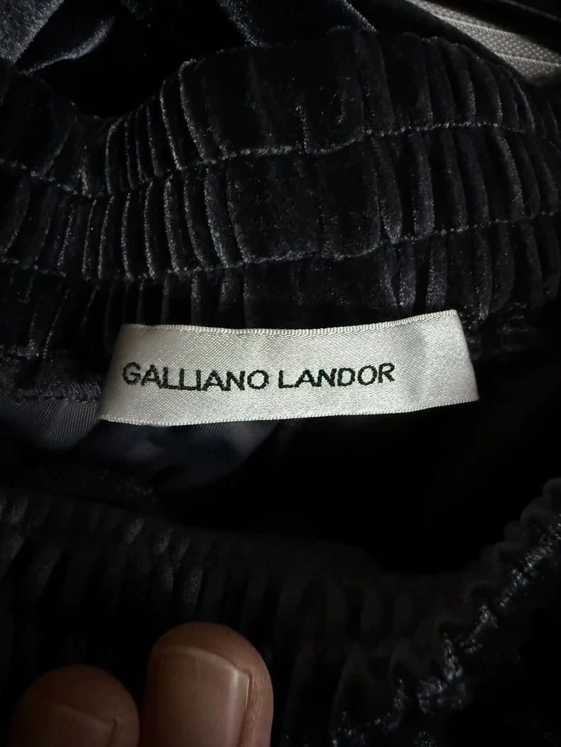 John Galliano Galliano Landor Velvet Side Stripe Pants Size US 27 - 3 Thumbnail