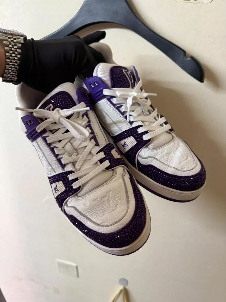 Louis Vuitton New Purple Louis Vuitton Trainer Sneakers for Sale Size US 8.5 / EU 41-42 - 6 Thumbnail