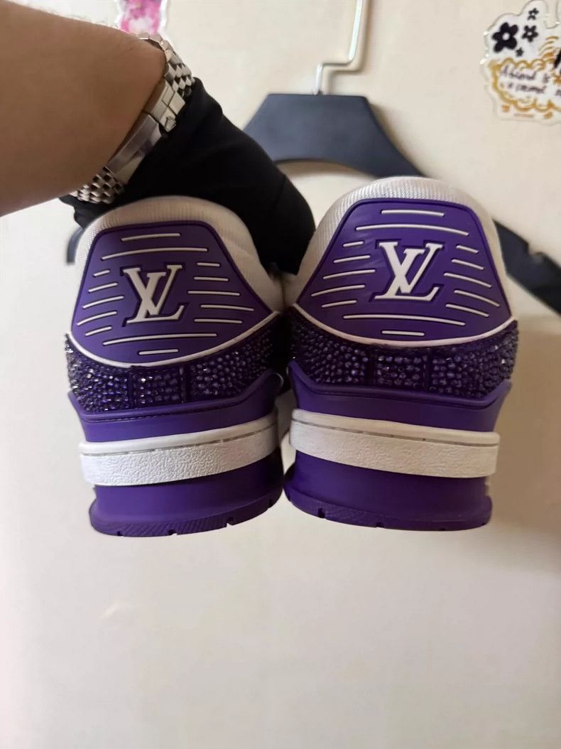 Louis Vuitton New Purple Louis Vuitton Trainer Sneakers for Sale Size US 8.5 / EU 41-42 - 4 Thumbnail