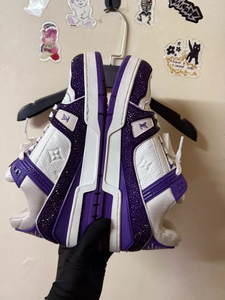 Louis Vuitton New Purple Louis Vuitton Trainer Sneakers for Sale Size US 8.5 / EU 41-42 - 5 Thumbnail