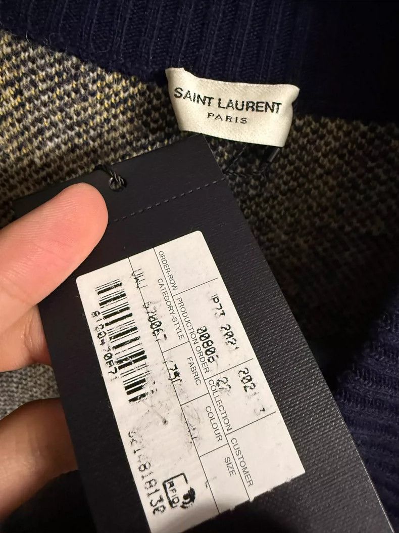 Saint Laurent Paris Wool Cardigan with Original Tags Size US L / EU 52-54 / 3 - 3 Thumbnail