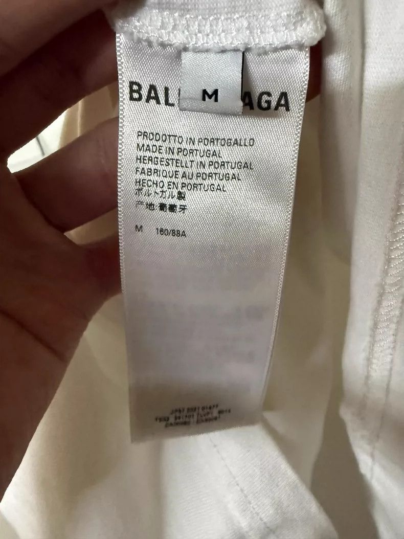 Balenciaga Balenciaga White Long Sleeve Shirt with Pink Logo Size US M / EU 48-50 / 2 - 4 Thumbnail