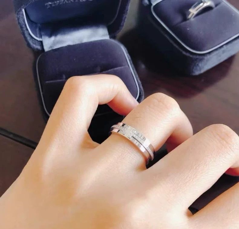 Tiffany & Co. Tiffany&Co 18K White Gold Diamond Ring Size ONE SIZE - 2 Thumbnail