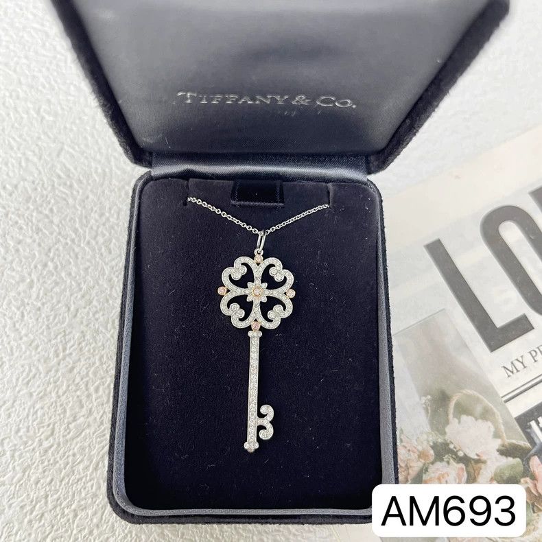 Tiffany & Co. Tiffany Large Key Necklace with Diamonds Size ONE SIZE - 3 Thumbnail