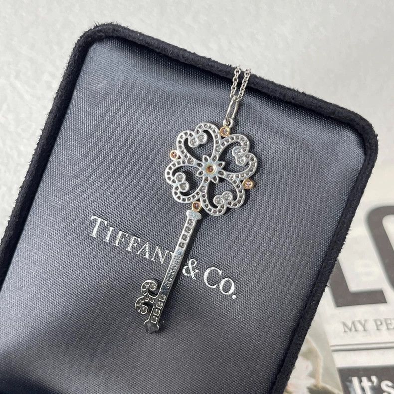 Tiffany & Co. Tiffany Large Key Necklace with Diamonds Size ONE SIZE - 4 Thumbnail