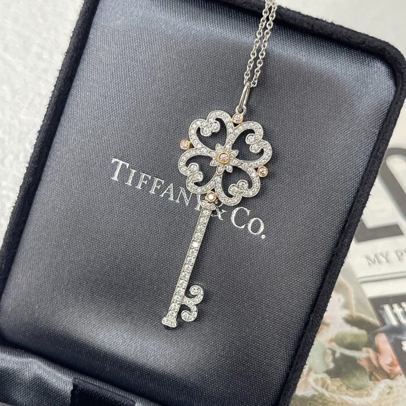 Tiffany & Co. Tiffany Large Key Necklace with Diamonds Size ONE SIZE - 2 Thumbnail