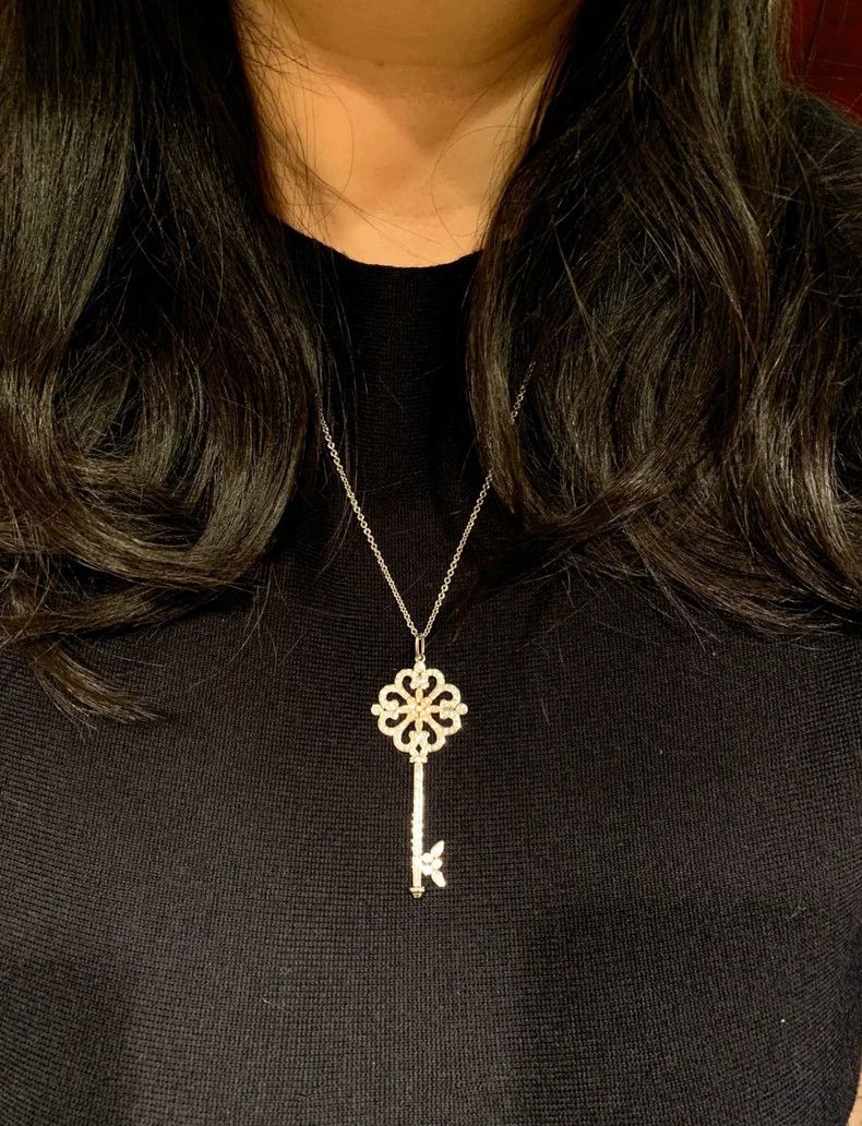 Tiffany & Co. Tiffany Large Key Necklace with Diamonds Size ONE SIZE - 7 Thumbnail