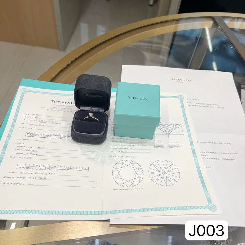 Tiffany & Co. Tiffany PT950 Platinum Diamond Ring Size 57 Size ONE SIZE - 3 Thumbnail