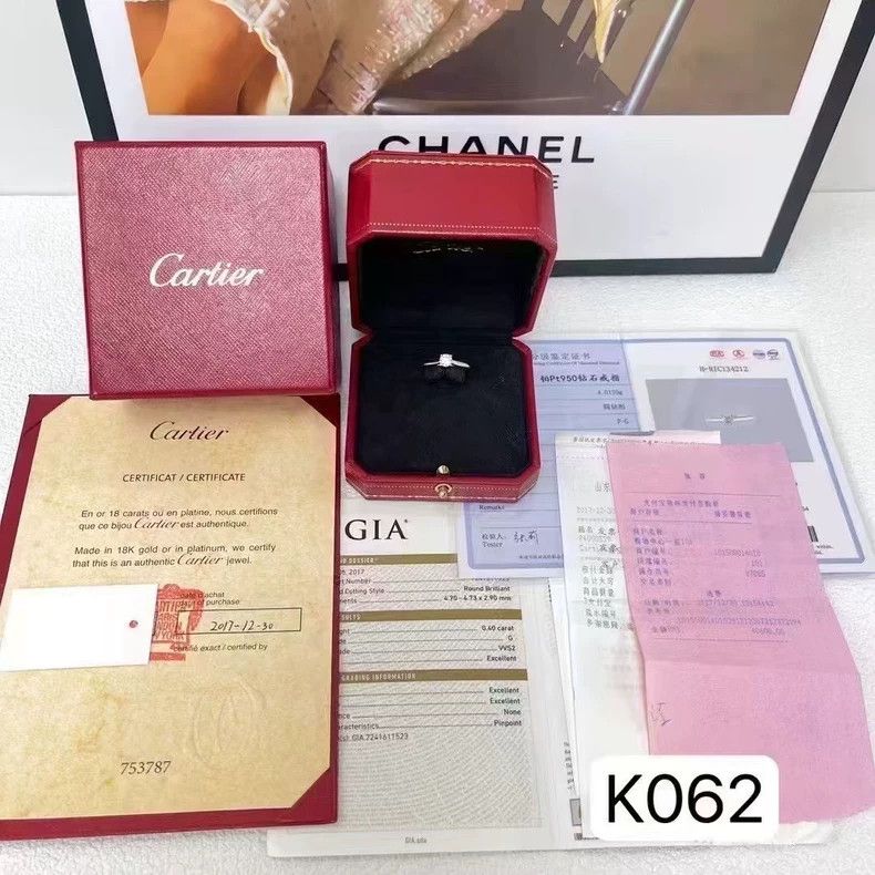 Cartier Cartier Platinum Diamond Ring Set Size ONE SIZE - 2 Thumbnail