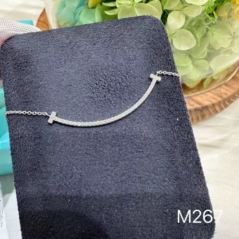 Tiffany & Co. Tiffany Platinum Smile Full Diamond Necklace Size ONE SIZE - 3 Thumbnail