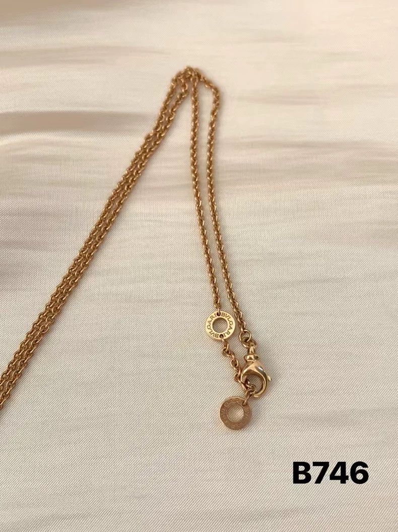 Bottega Veneta BVLGARI Emerald Rose Gold Necklace Size ONE SIZE - 6 Thumbnail