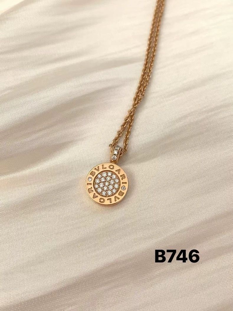 Bottega Veneta BVLGARI Emerald Rose Gold Necklace Size ONE SIZE - 3 Thumbnail