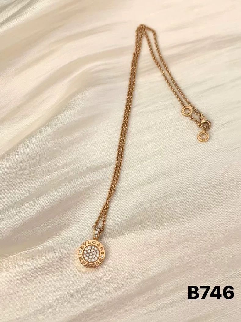 Bottega Veneta BVLGARI Emerald Rose Gold Necklace Size ONE SIZE - 5 Thumbnail