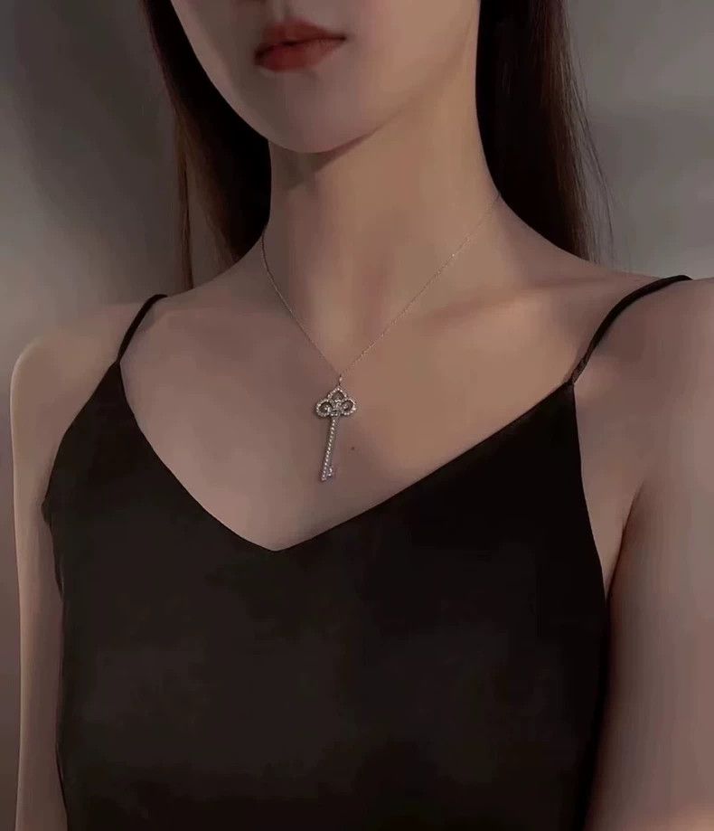 Tiffany & Co. Tiffany Key Necklace with Diamond Details Size ONE SIZE - 3 Thumbnail
