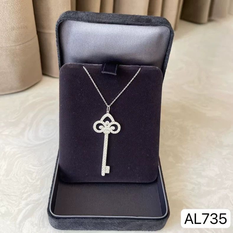 Tiffany & Co. Tiffany Key Necklace with Diamond Details Size ONE SIZE - 4 Thumbnail