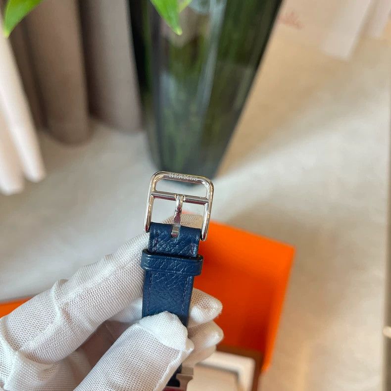 Hermes Hermes Watch with Blue Leather Strap Size ONE SIZE - 7 Thumbnail