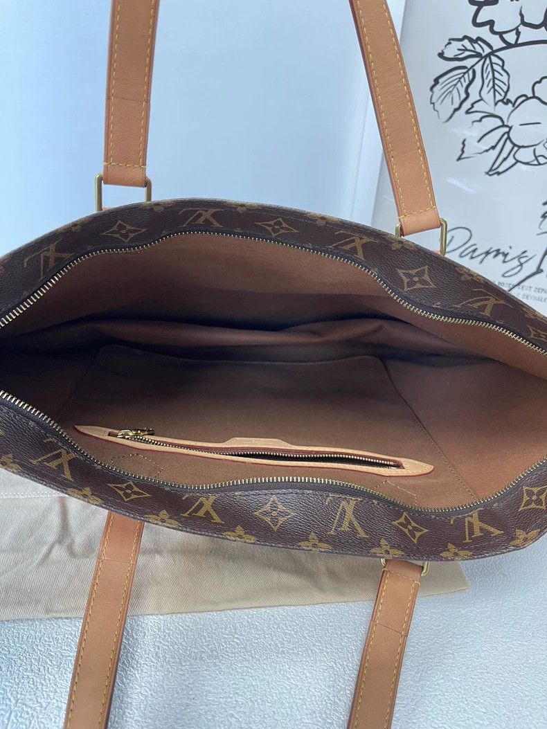 Louis Vuitton LV Monogram Tote Bag with Leather Handles Size ONE SIZE - 8 Thumbnail