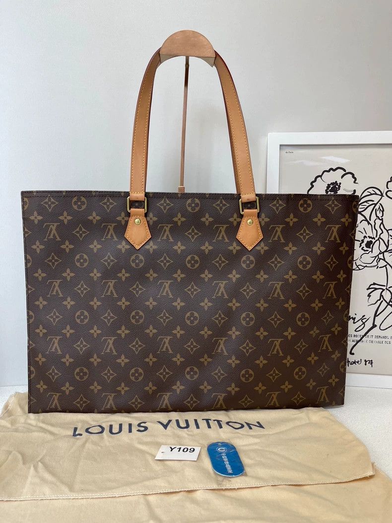 Louis Vuitton LV Monogram Tote Bag with Leather Handles Size ONE SIZE - 2 Thumbnail